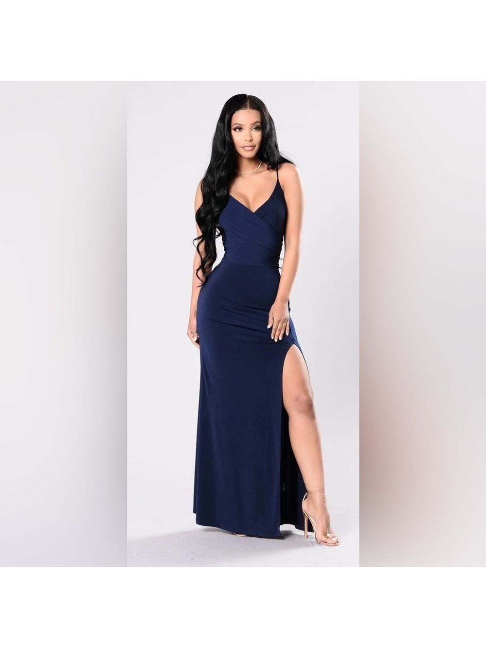 105. Fashion Nova Navy Maxi Dress